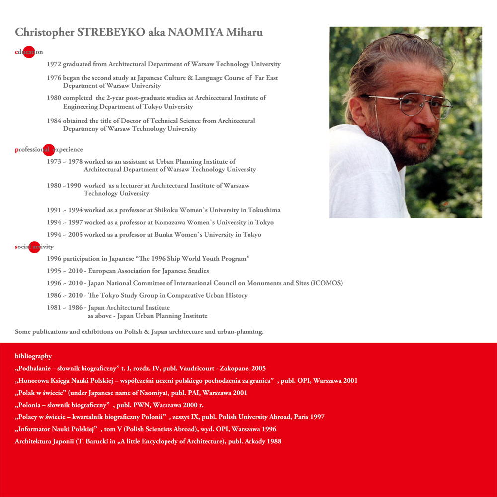 Christopher STREBEYKO aka NAOMIYA Miharu ���z�w���m / Doctor of Architecture
